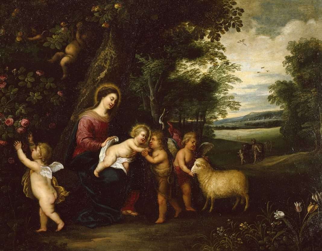Prayer of the five kisses for baby Jesus